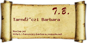 Tarnóczi Barbara névjegykártya