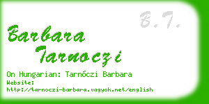 barbara tarnoczi business card