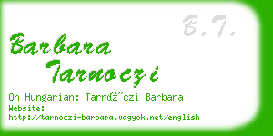 barbara tarnoczi business card